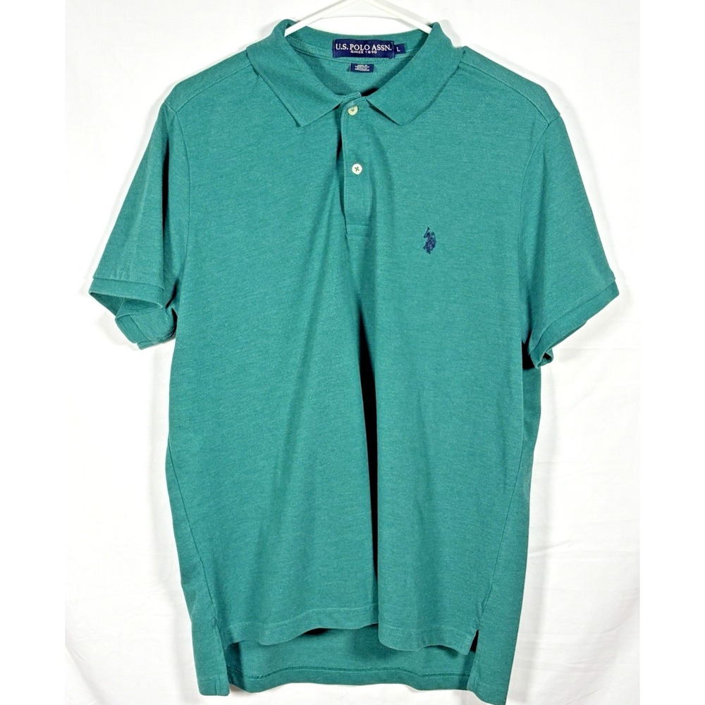 Polo Ralph Lauren Polo Shirt Mens Large Green Classic Fit Pony Casual Preppy